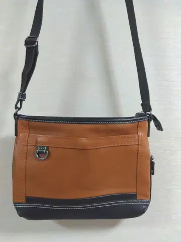 DOUBLES 경량 남성용 카멜 숄더백