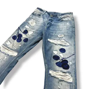 스코치앤소다 FLEET 덧댐 데미지 가공 테이퍼드 사이즈 30