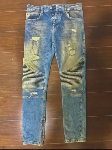 ZARA 데미지 가공 슬림 핏 데님 팬츠