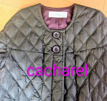 cacharel 퀼팅 롱 코트 (브라운)