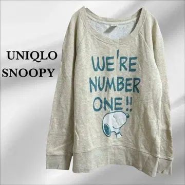 유니클로 [ UNIQLO ] 맨투맨 스누피 [ S~M ] 크림색