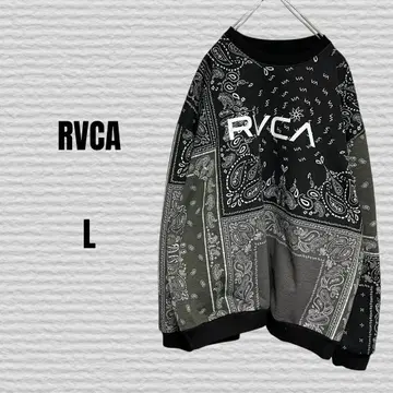 [ RVCA ] 맨투맨 트레이닝복 페이즐리 무늬 올 패턴 L