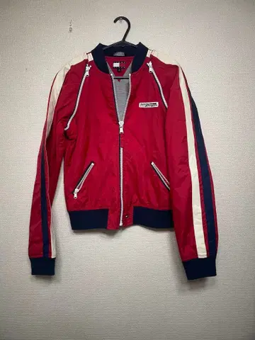 타미 진스 점퍼 블루종 빨간색 사이즈: S