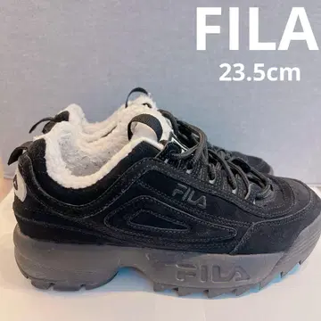 FILA 블랙 스웨이드 통굽 스니커즈 23.5cm