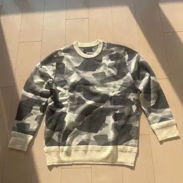 BRIEFING 카모 패턴 크루넥 스웨터