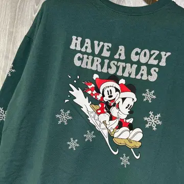 새상품 디즈니 미키 미니 썰매 트레이닝복 L 크리스마스 산타