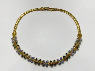 스와로브스키 초커 목걸이 플라워 꽃