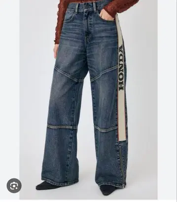 MOUSSY HONDA DENIM 와이드 배기 사이즈 0