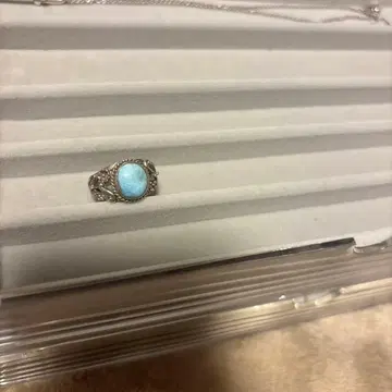 스카이블루 라리마 실버 반지 15호