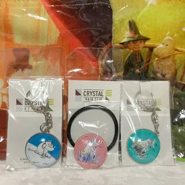 무민 계곡 친구들 플랫 파우치 핸드 타월 키링 머리끈 2