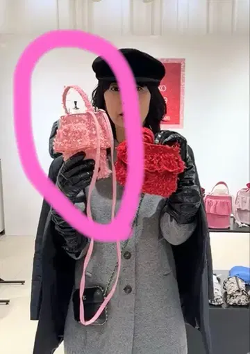 세츠코 사지테일 마이크로 시티 리본 핑크 새상품급 sagittaire