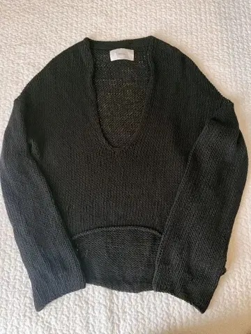 TODAYFUL 투데이풀 U넥 핸드 니트 블랙