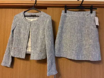 [ 새상품 ] 클레이사스 M 사이즈 트위드 노카라 자켓