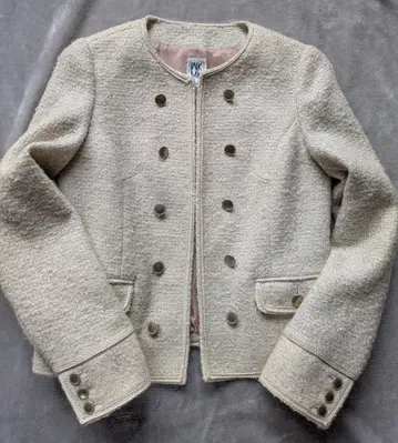 MK 노카라 자켓 사이즈 38 베이지