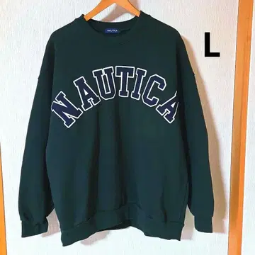 NAUTICA 다크 그린 로고 트레이닝복