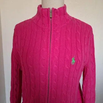 랄프 로렌 집업 리브 니트 거의 미사용