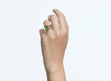 Millenia 오픈링 옥타곤 컷 그린