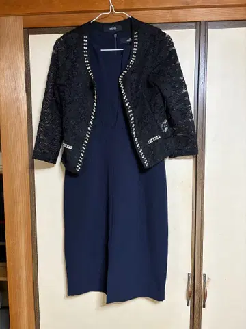 네이비 드레스 레이스 자켓 포함