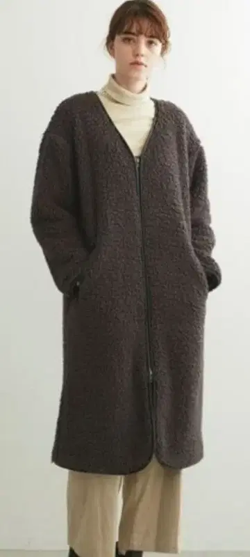 새상품 택 포함 [ three dots ] RIKACO 착용 보아 코트