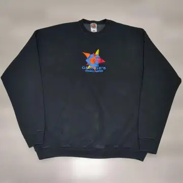 프룻 오브 더 룸 블랙 XXXL 맨투맨 빅 사이즈