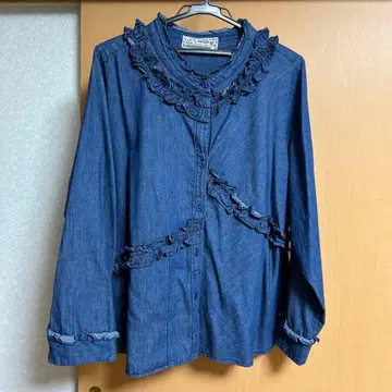 AS KNOW AS 긴팔 소매 블라우스 프릴 빅 사이즈 15호