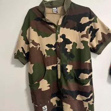 CHUMS 카모플라쥬 반팔 셔츠 M