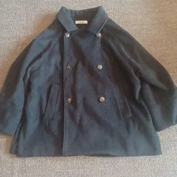 DouDou 다크 블루 울 코트