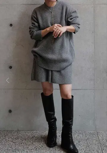 마차트 machatt 라무즈 울 니트 숏팬츠 셋업