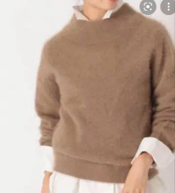 BABYLONE 바빌론 라쿤 니트 풀오버 스웨터 브라운