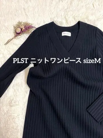 PLST 니트 원피스 M 사이즈 네이비