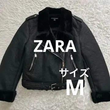 ZARA trf 보아 페이크 무스탕 더블 라이더 자켓