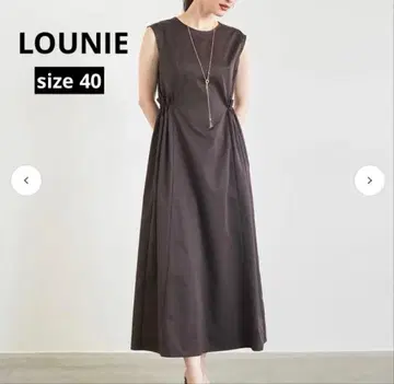 루니 LOUNIE 컬러미 레이디 원피스 다크 브라운 40