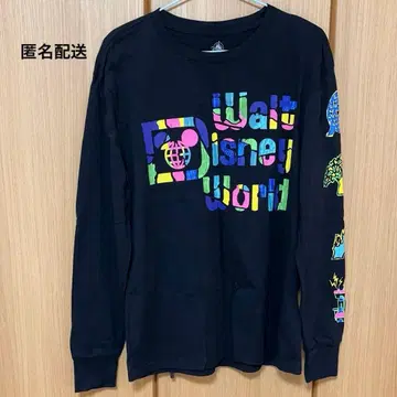 월트디즈니월드 긴팔 T셔츠 L 사이즈 얇은 소재 블랙