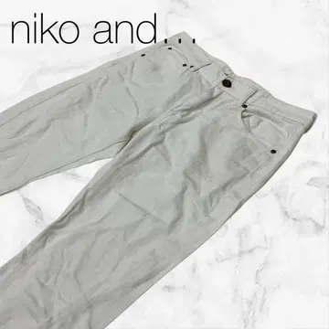 [니코앤드] 하의 바지 팬츠 화이트 스트레이트 코튼 100%