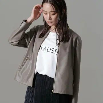 nano universe 페이크 가죽 자켓