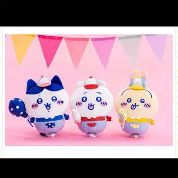 치이카와 (먼작귀) 와쿠와쿠 유원지 봉제 인형 하치와레 토끼 3종 세트