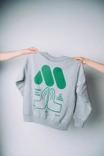 [ 새상품 미사용 ] 모스버거는 최고 맨투맨 그레이 M 사이즈