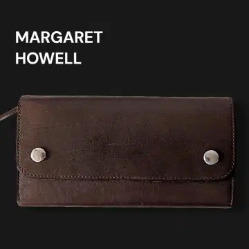 마가렛호웰 장지갑 올 가죽 그레이 브라운 계열 스냅 잠금