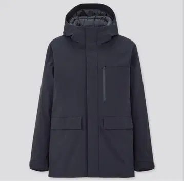 유니클로 하이브리드 다운 블랙