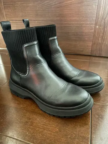 nouer 블랙 사이드 고어 부츠