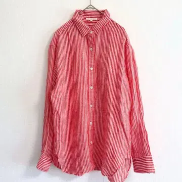 [ 새상품급 ] 23구 25년산 LIBECO 스트라이프 린넨 셔츠