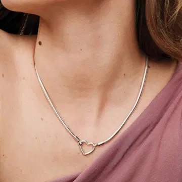 판도라 스털링 실버 하트 목걸이