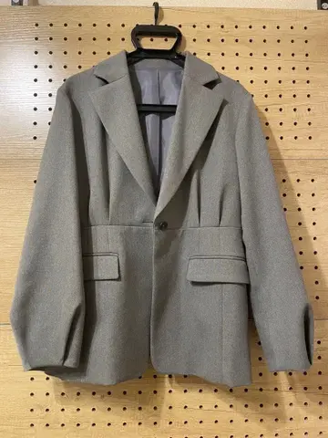 아오야마 양복 그레이 테일러드 자켓 허리 쉐이프