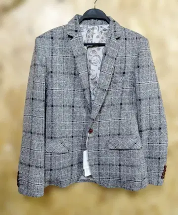 [ 새상품 ] ODFMCE 그레이 계열 체크 테일러드 자켓 XL