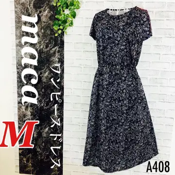 [ 새상품급 ] maca 꽃무늬 원피스 M 엔젤 슬리브 럭셔리 실루엣