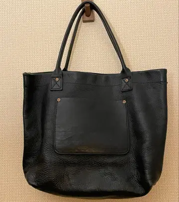 [ 레어 ] melte 블랙 토트백 올 가죽 미국 국기