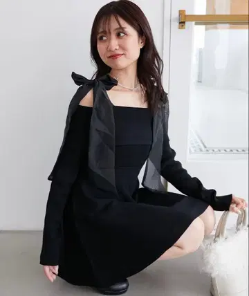 MAJESTIC LEGON 멀티way 리본 오프숄더 원피스