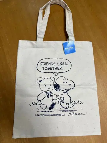 새상품 미사용 파미리아 familiar 스누피 토트백