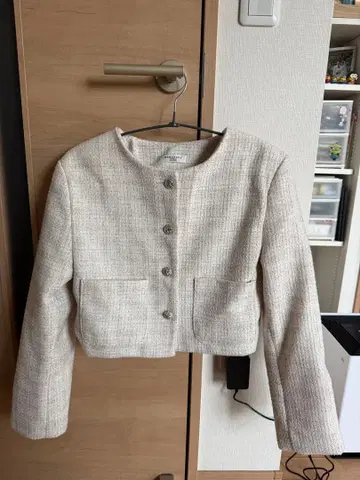 트위드 자켓 화이트