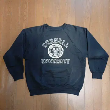 빈티지 구제 의류 USA 칼리지 맨투맨 블랙 L 속기모 코넬 대학